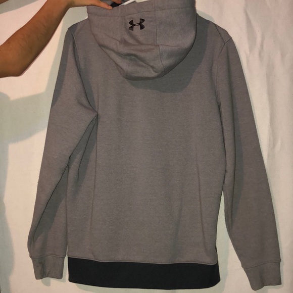 Grey & black under armor hoodie - Picture 2 of 2